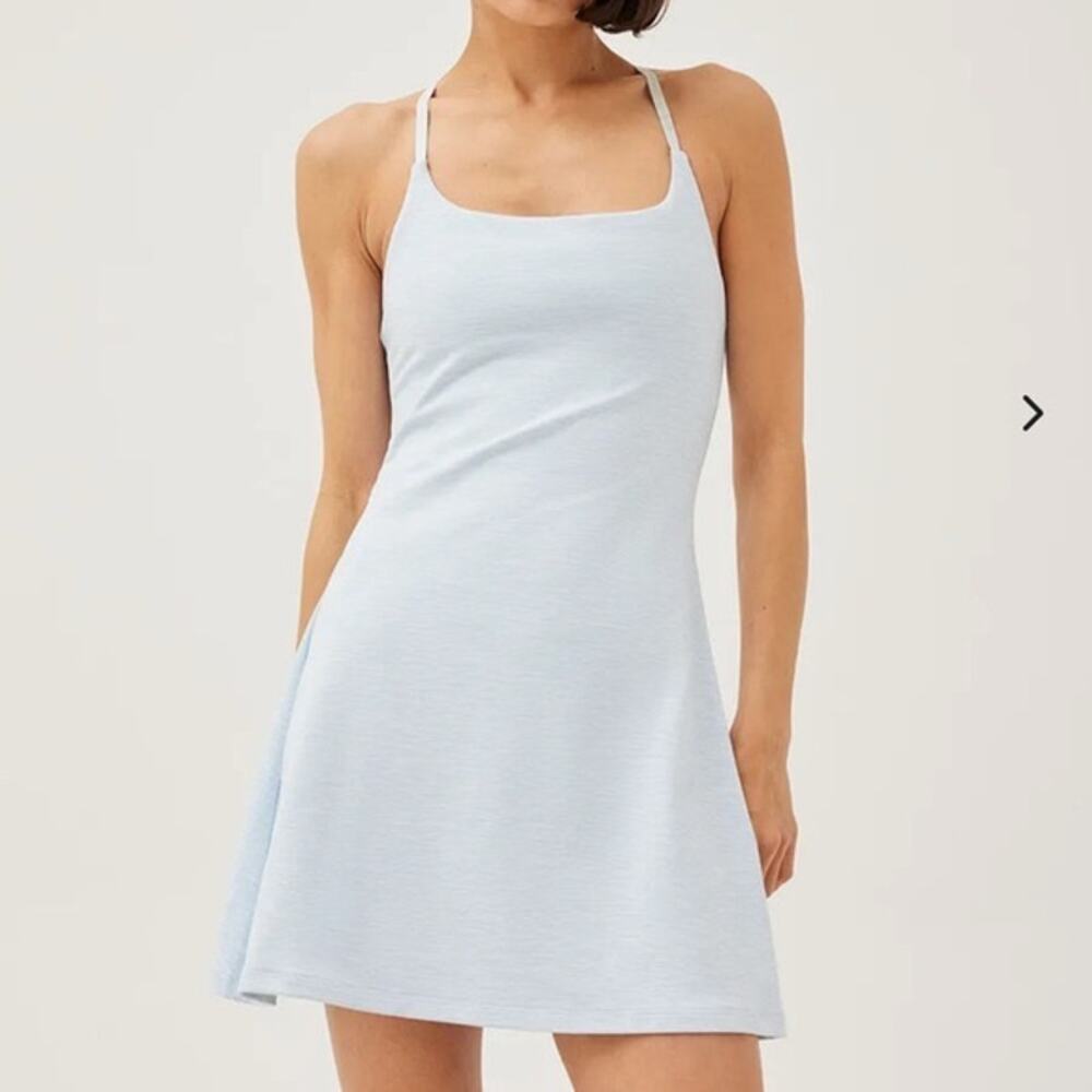 Outdoor Voices Exercise Dress Light Blue Built In Shorts Athletic XL